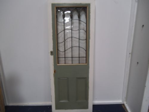 Arts and Crafts Leaded Glass Door