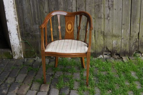 Mahogany Inlaid Arm Chair