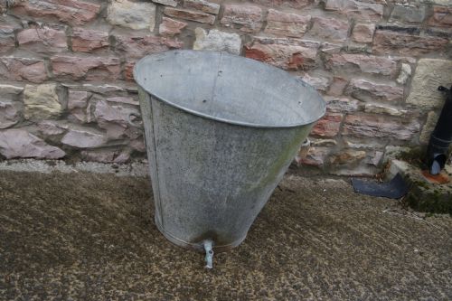 Large French Galvanised Tub