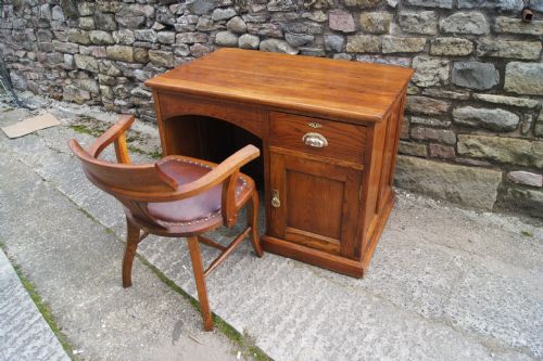 Oak Office Desk and Chair