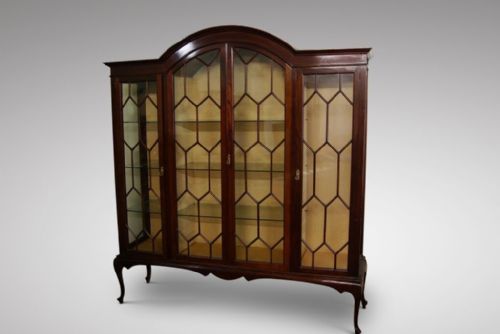 A Very Impressive 4 Door Mahogany Display Cabinet