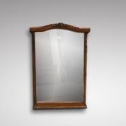 Good French Walnut Carved Wall/over Mantel Mirror