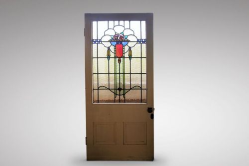 Stunning Leaded Glass Door with Bevelled Section