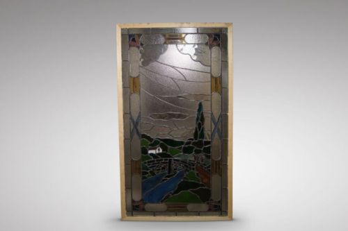 Fantastic Leaded Glass Scenic Window