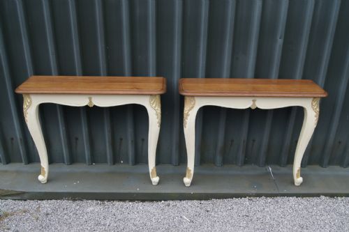 Pair of French Oak Console Tables