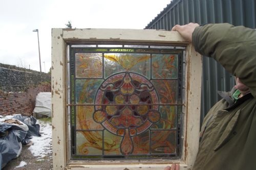 Very Good Unusual Painted Window