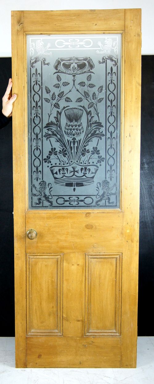A Good Quality Etched Glass Door