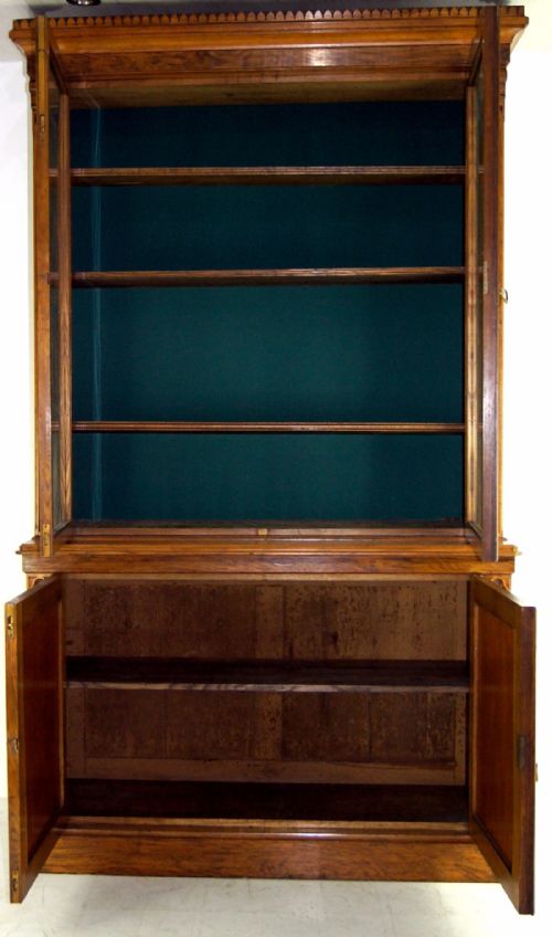 fig 1. Quality Antique Oak Bookcase by Edwards & Roberts.
