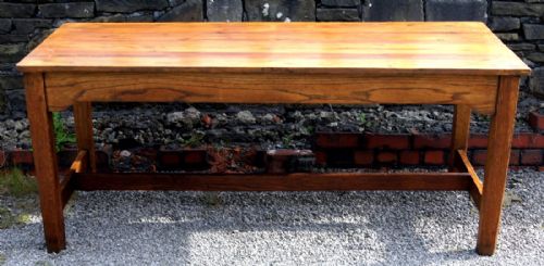 A Pine and Oak Victorian Farmhouse Refectory Table