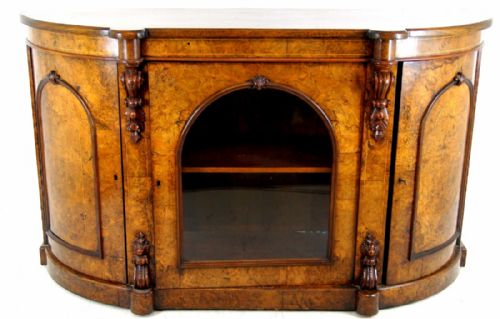 A Good Burr Walnut Credenza