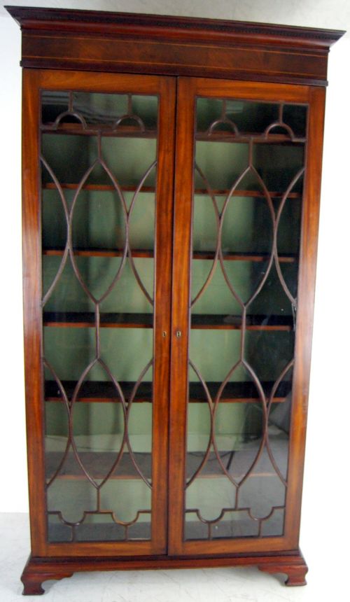 A Tall Georgian Mahogany Bookcase with Astrigal Doors