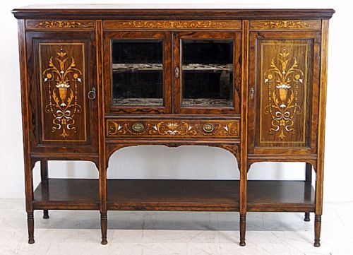 A Fine Inlaid Rosewood Chiffonier/side Cabinet