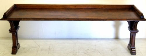 A Very Unusual Pollard Oak Victorian Window/sofa Table