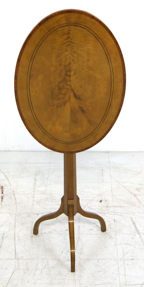 A Fine, Elegant Regency Satin Wood Tilt Top Occasional Table
