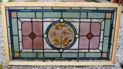 A Good Painted Victorian Flower Window