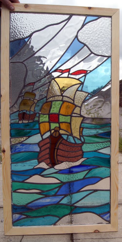 Stunning Arts and Crafts Leaded Glass Window