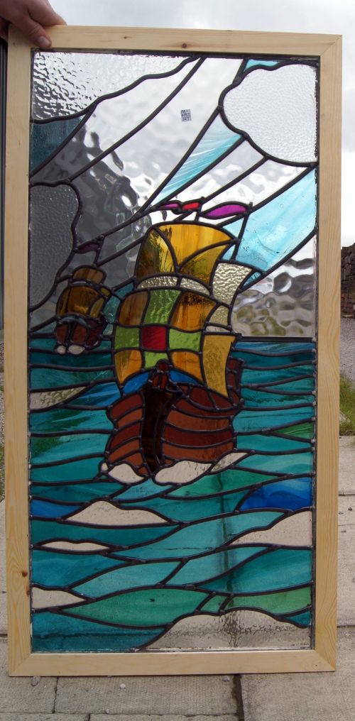 Stunning Arts and Crafts Leaded Glass Window