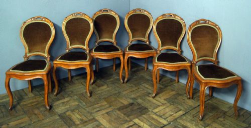 Set of 6 Clean Oak Balloon Back Chairs