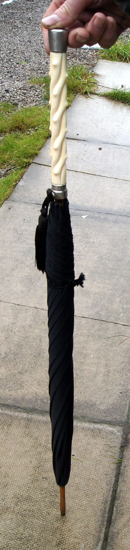An Ivory and Silver Handled Victorian Umbrella