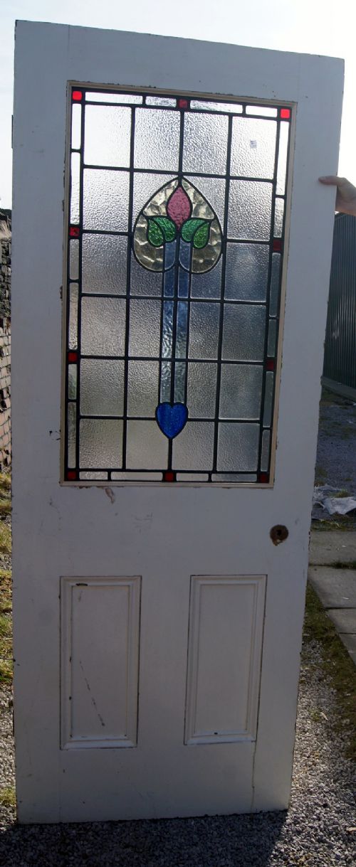 A Great Looking Leaded Glass Door