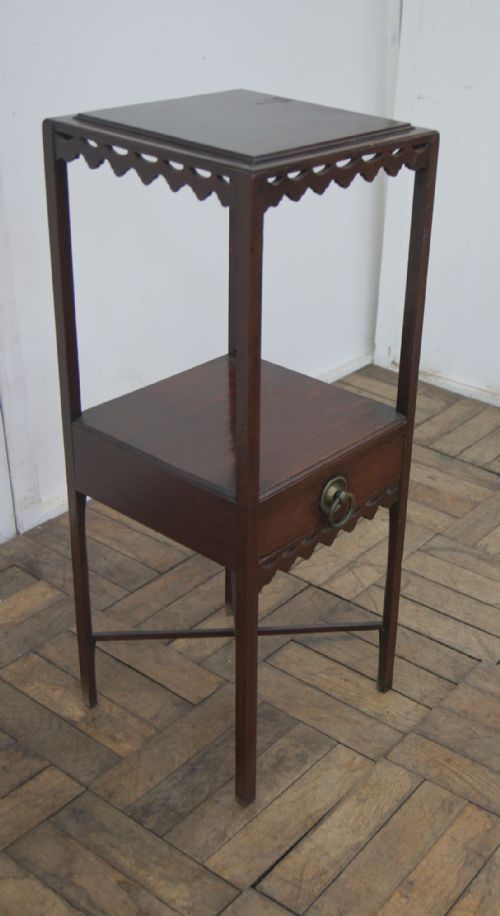 A Charming Georgian Mahogany Small Stand with Drawer