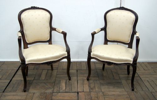 A Great Stylish Pair of French Armchairs