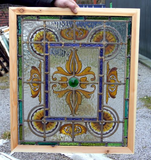 A Lovely Painted Stained Glass Window