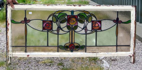 A Magnificent Mcintosh Style Stained Glass Window