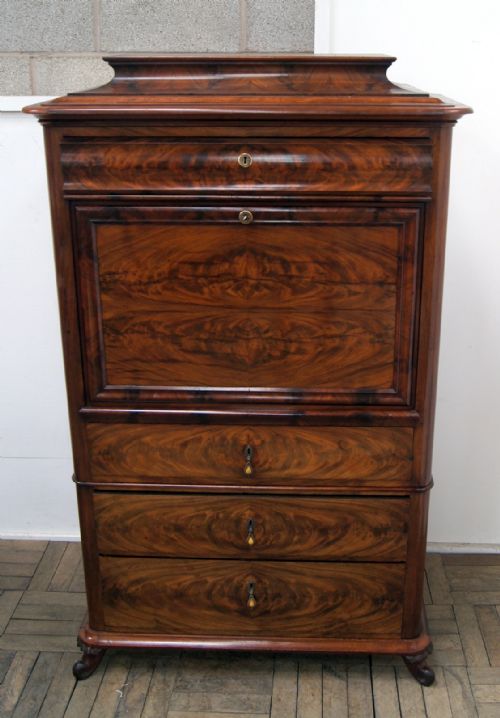 A Very Good Quality French Victorian Secretaire Abattant