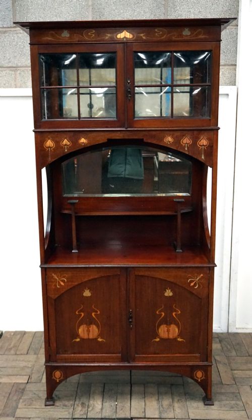 A Very Good Art Nouveau Inlaid Scottish School Cabinet