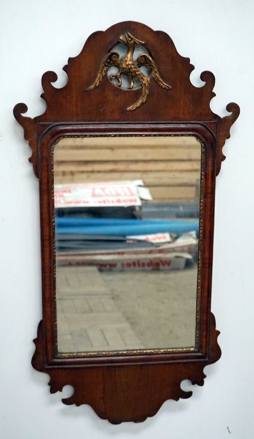 A Good Chippendale Style Georgian Walnut Mirror