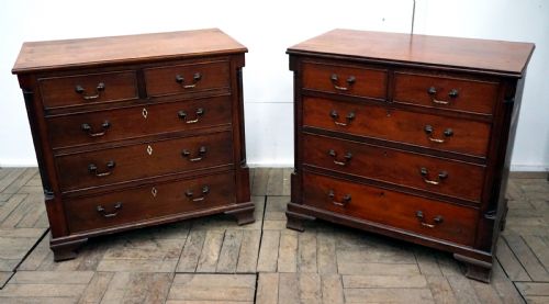 A Good Pair of Victorian Mahogany Small Chests of Drawers