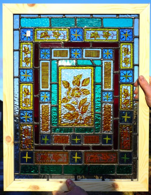 A Very Good Painted Leaded Glass Window