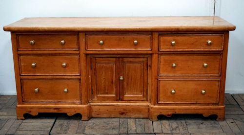 A Good Sycamore Topped Traditional Pine Dresser Base