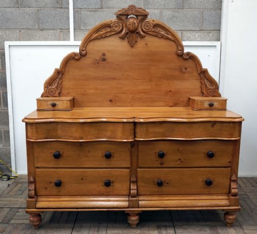 A Good Victorian Pine Sideboard Stripped and Waxed
