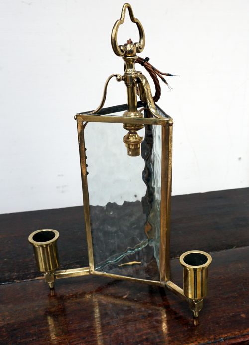 An Edwardian Brass and Glass Lantern