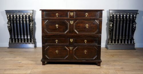 A Good Jacobean Oak Chest of Drawers