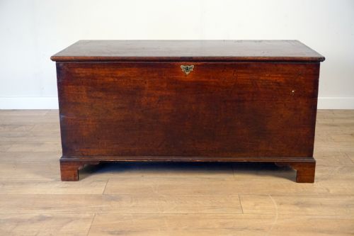 A Good Mahogany English Early 19th Century Military Trunk