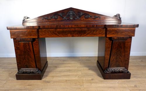 A Sumptuous Regency Mahogany Pedastal Sideboard
