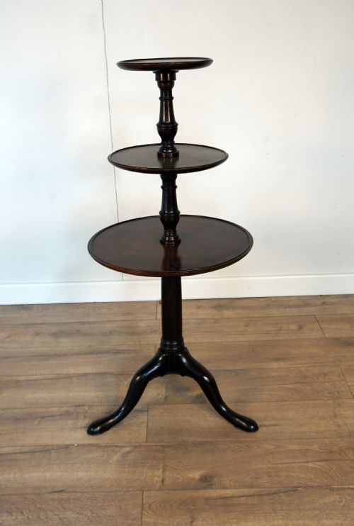 A Good Original 3 Tier Mahogany Georgian Dumb Waiter