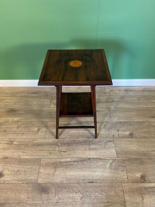 A Good Late Victorian Rosewood Inlaid Occasional Table