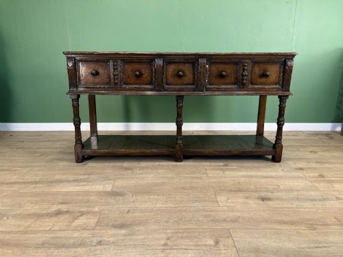 Elizabethan Style Oak Pot Board Dresser.