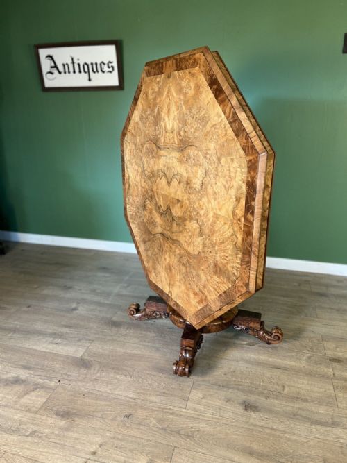 A Large 19th Century Octagonal Centre Table by W.c Wilkinson.