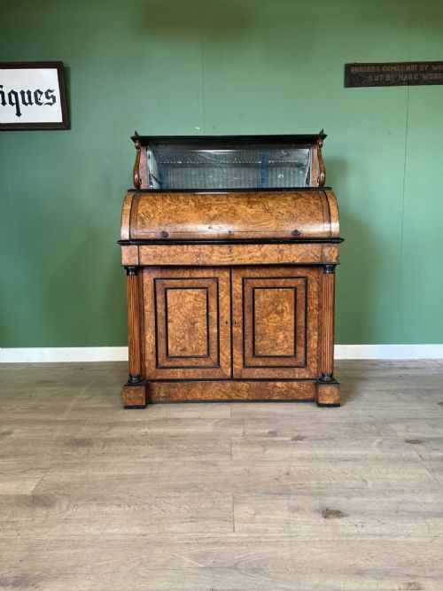 Regency Pollard Oak Cylinder Desk.