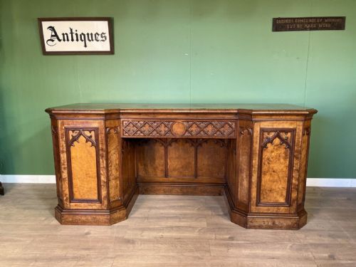 Pollard Oak Gothic Pedestal Sideboard.