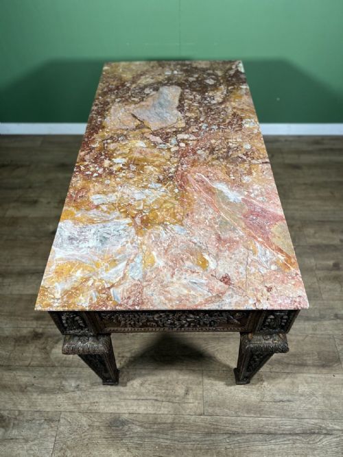 AN ITALIAN CARVED FRUITWOOD CENTRE TABLE - ADDITIONAL PHOTO 2