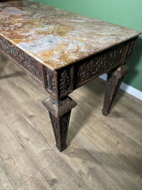 AN ITALIAN CARVED FRUITWOOD CENTRE TABLE - ADDITIONAL PHOTO 3