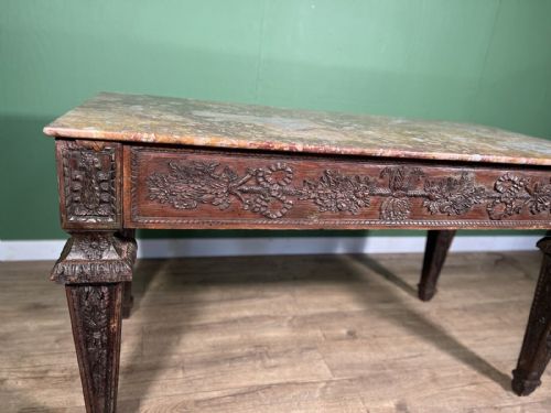 AN ITALIAN CARVED FRUITWOOD CENTRE TABLE - ADDITIONAL PHOTO 4