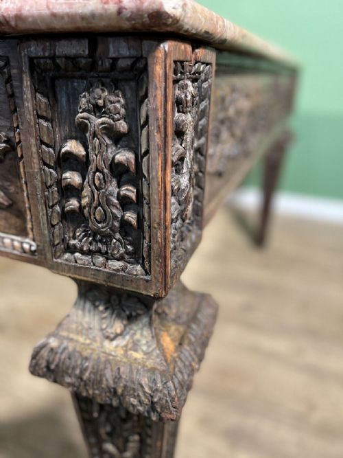 AN ITALIAN CARVED FRUITWOOD CENTRE TABLE - ADDITIONAL PHOTO 6