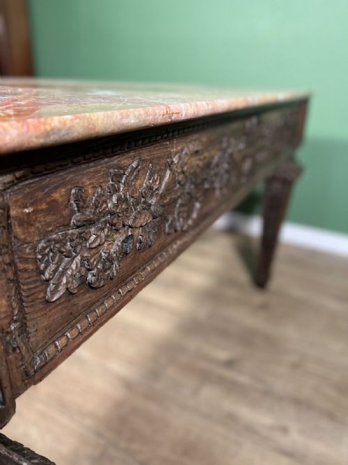 AN ITALIAN CARVED FRUITWOOD CENTRE TABLE - ADDITIONAL PHOTO 7
